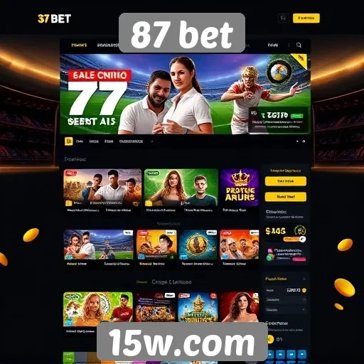 Interface do site 87 bet é intuitiva e moderna